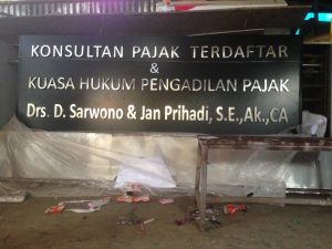 huruf timbul stainless